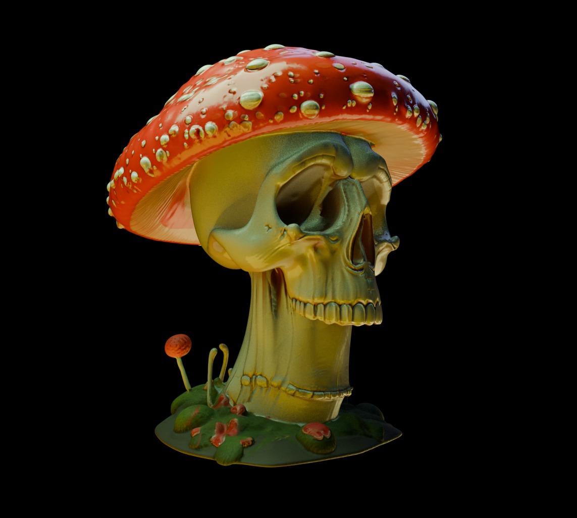 Screaming Toadstool 3D print model_1