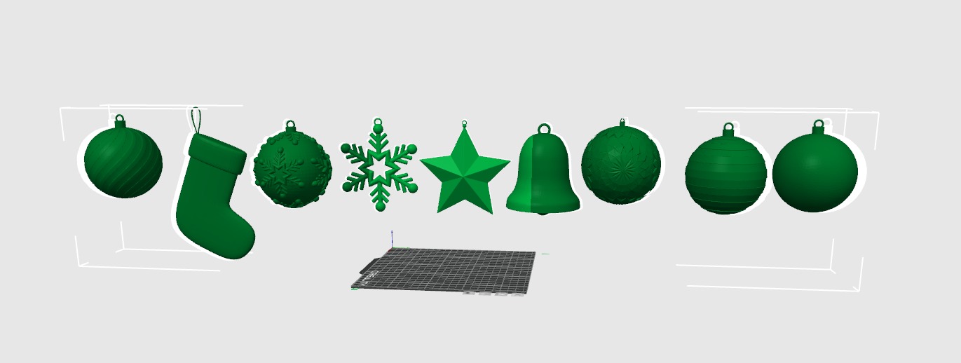 Realistic Christmas Tree with Ornament Set 3D print model_14