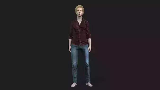 Detailed Female Character 3D Model 3D model