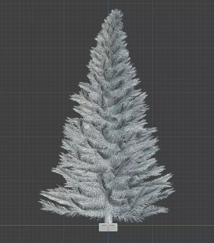 Realistic Christmas Tree 3D Model 3D print model_0