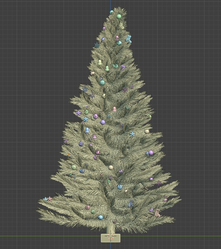 Realistic Christmas Tree 3D Model 3D print model_11