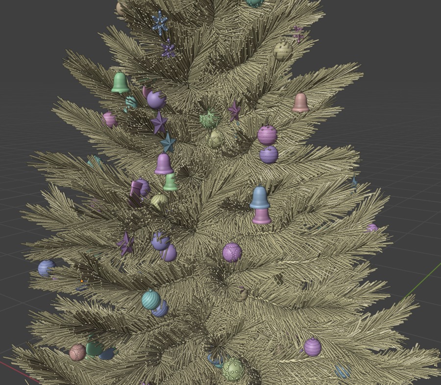 Realistic Christmas Tree 3D Model 3D print model_4