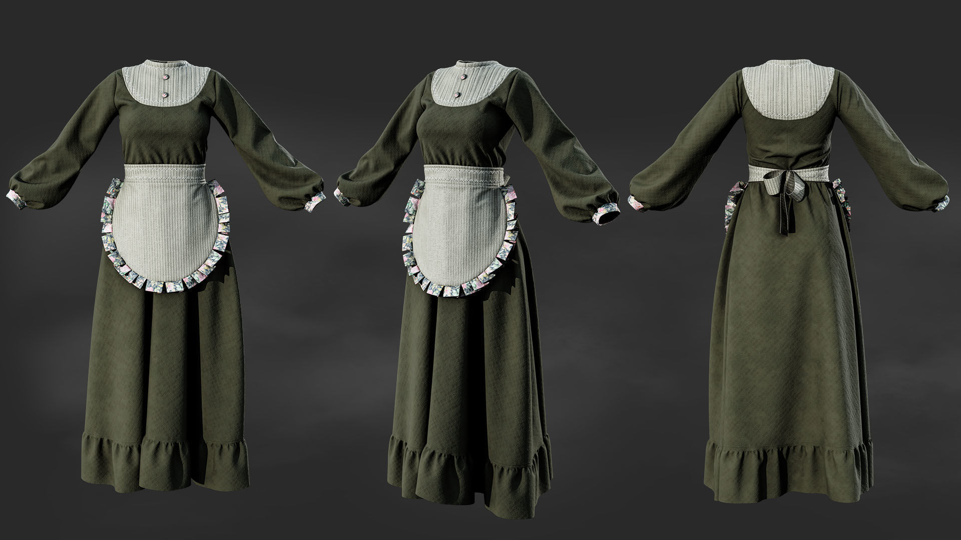 3 Female Outfit 3D model_2