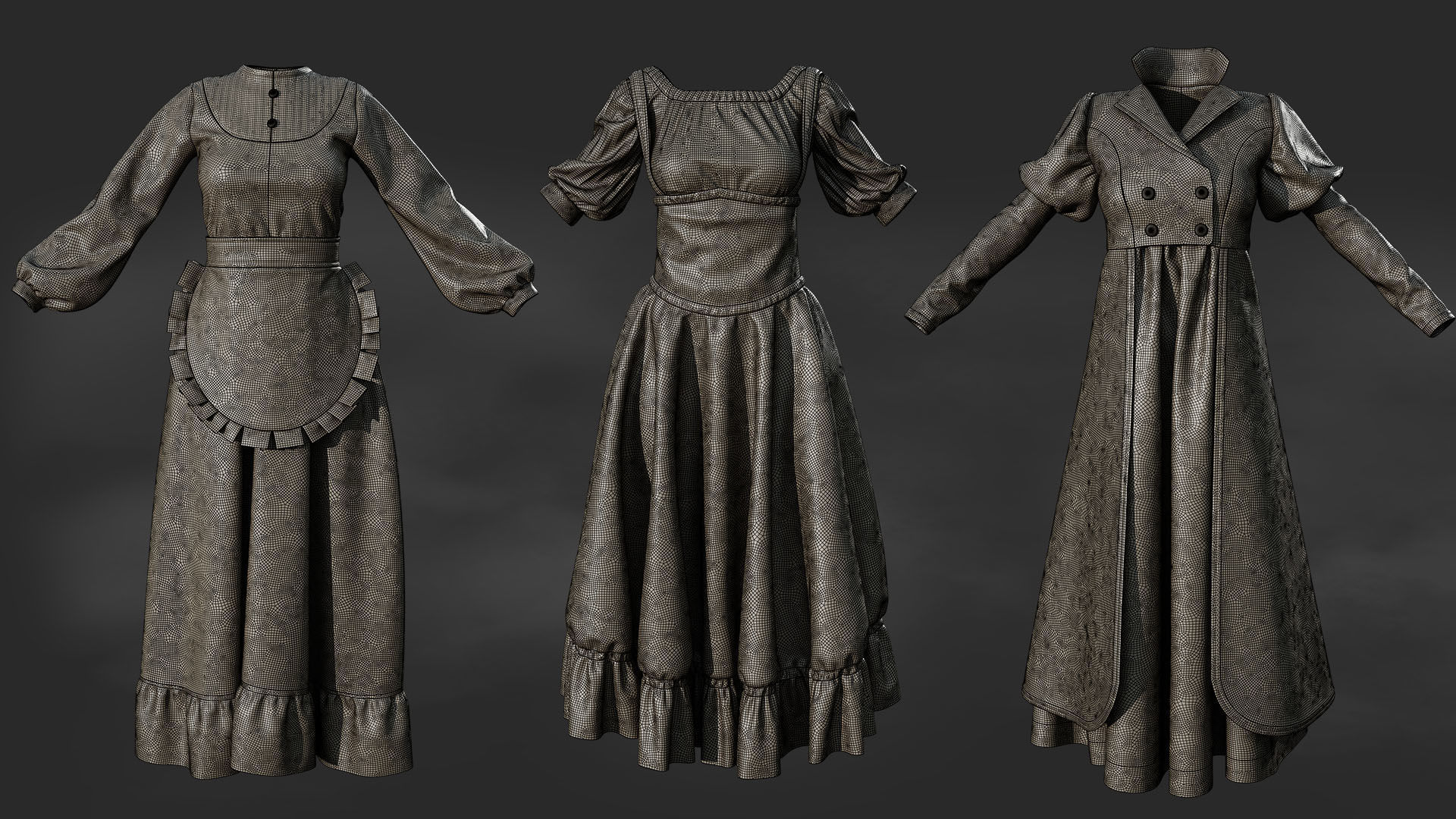 3 Female Outfit 3D model_5