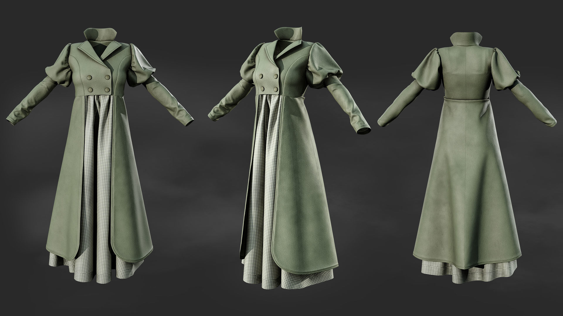 3 Female Outfit 3D model_1