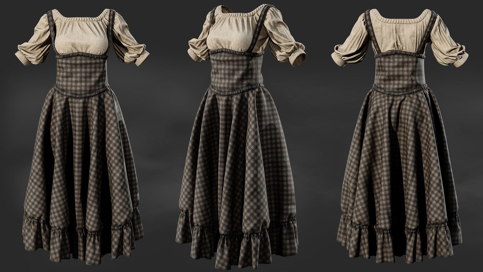 3 Female Outfit 3D model_3