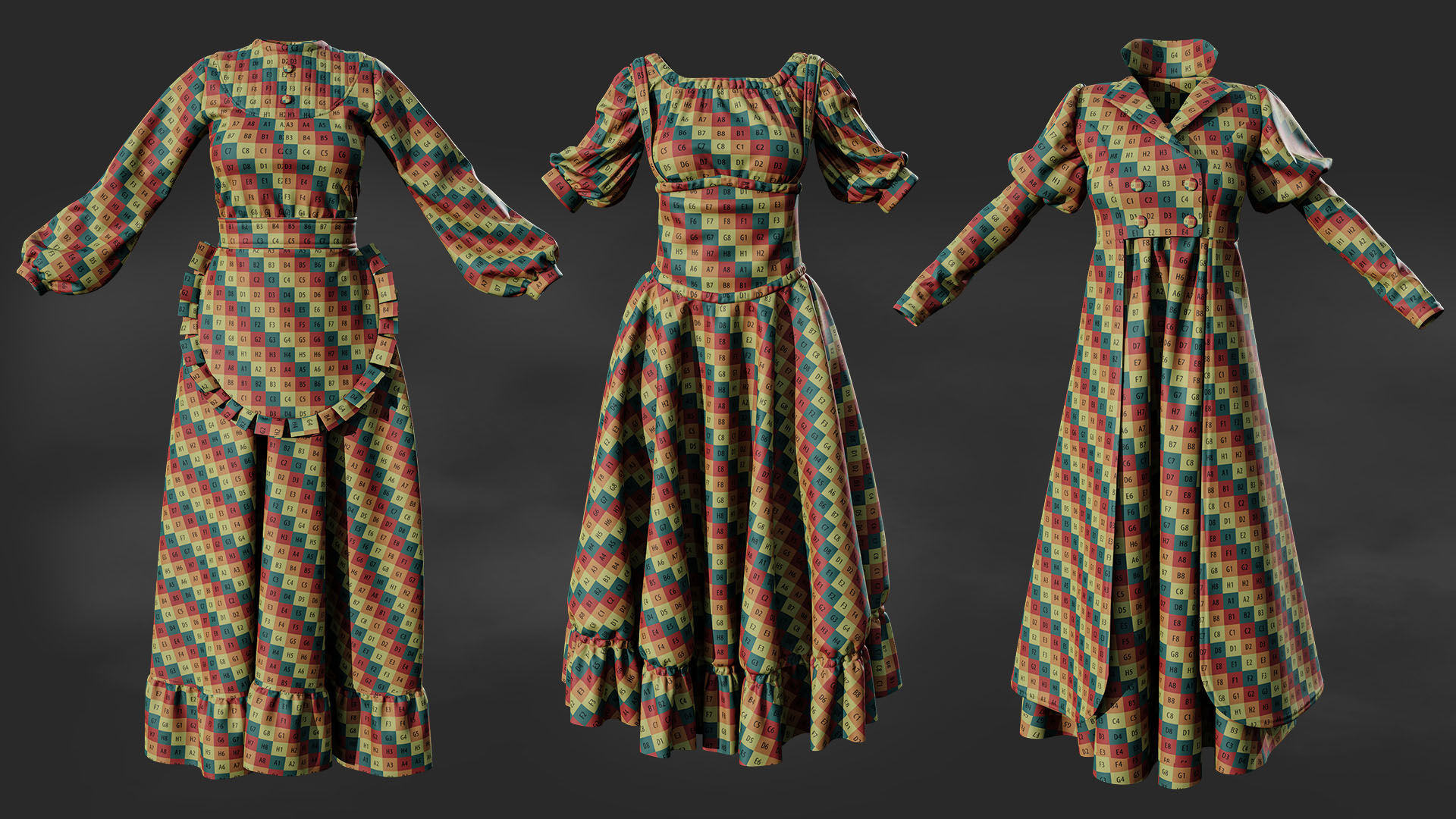 3 Female Outfit 3D model_4
