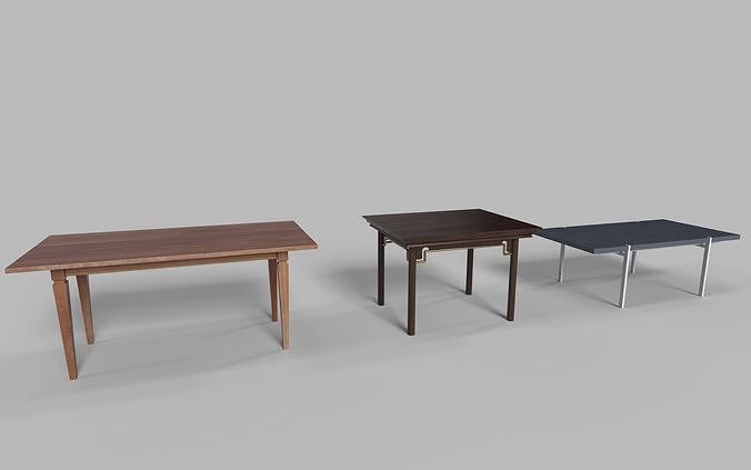 PBR Realistic Tables Free low-poly 3D model