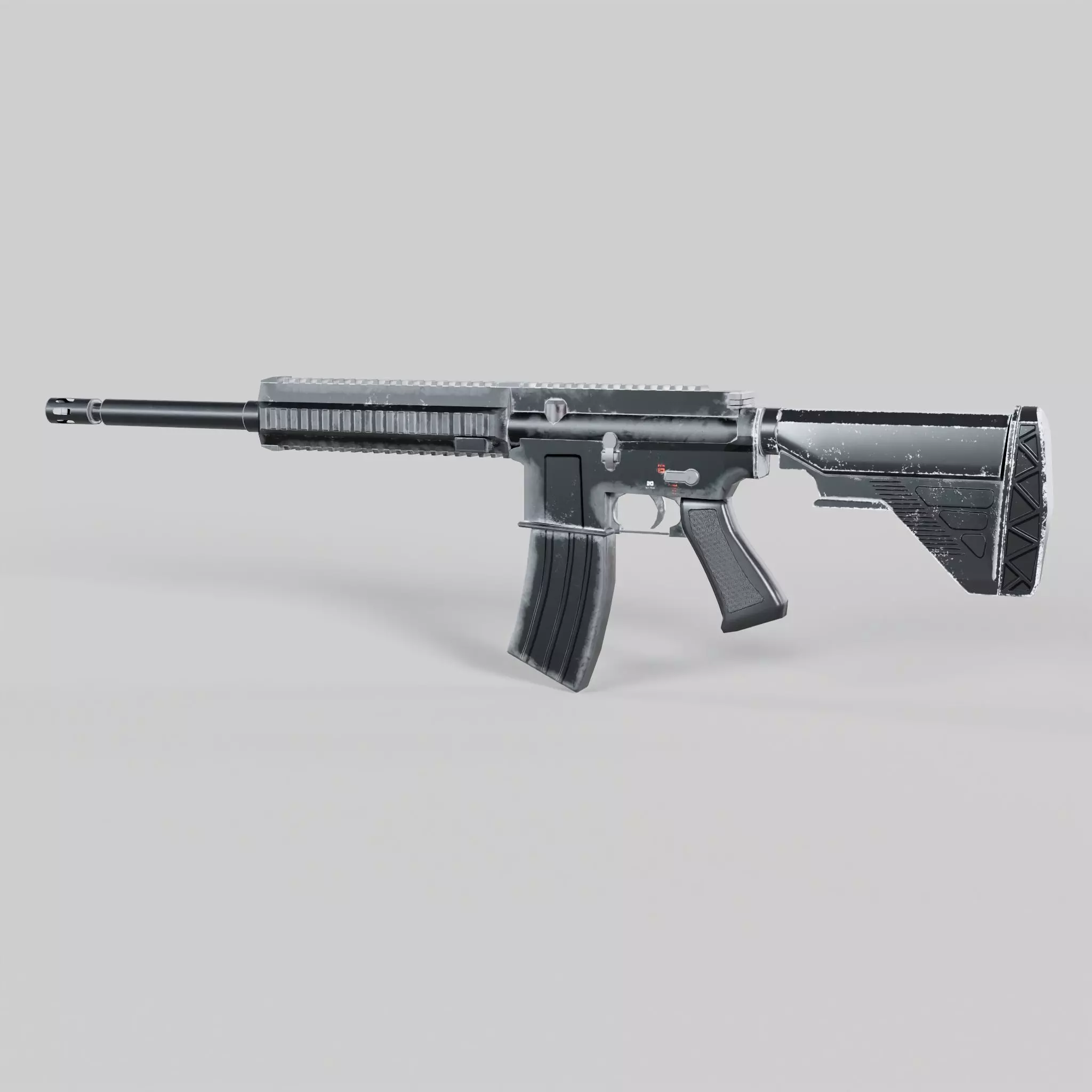 M416 Game Ready Low-poly 3D model_0