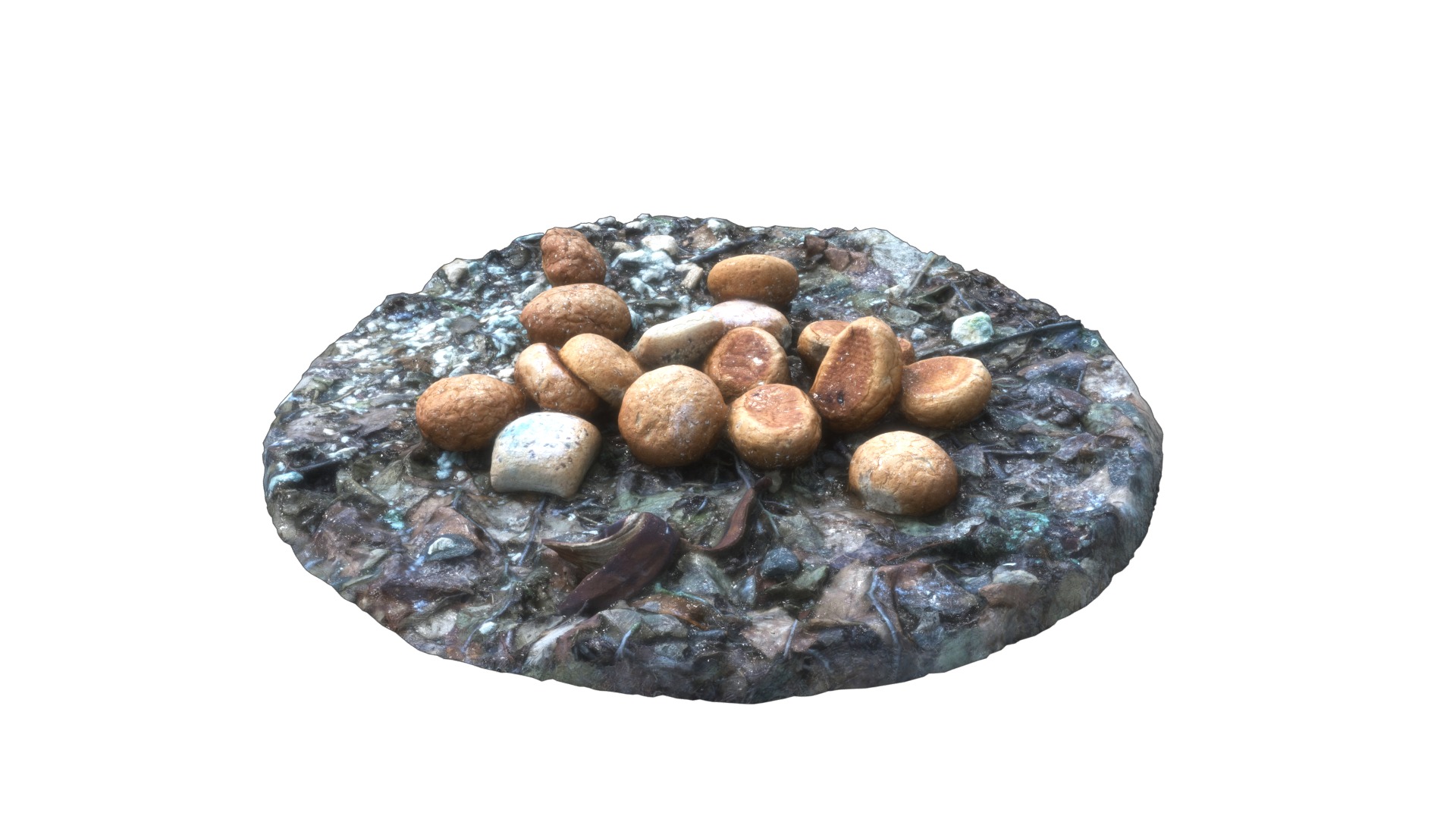 Discarded Bread Photoscenery Low-poly 3D model_1