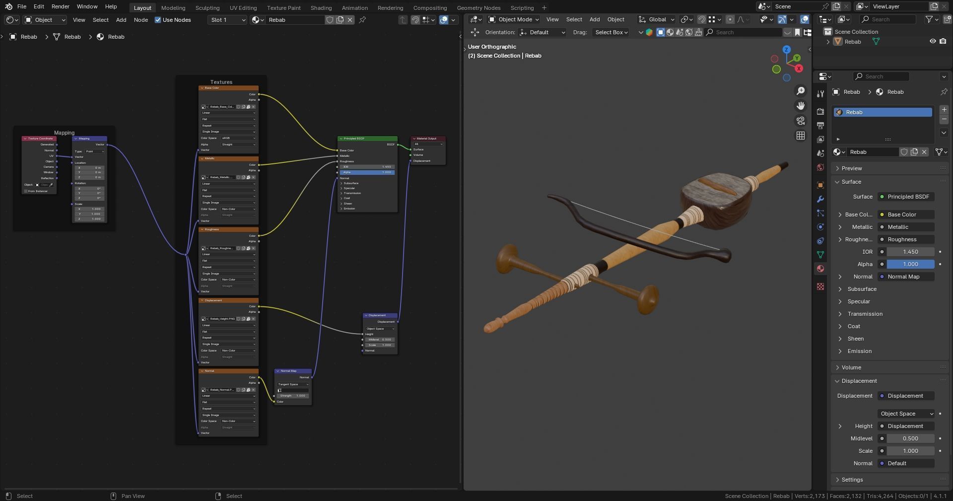 Traditional Instrument - Rebab Low-poly 3D model_6
