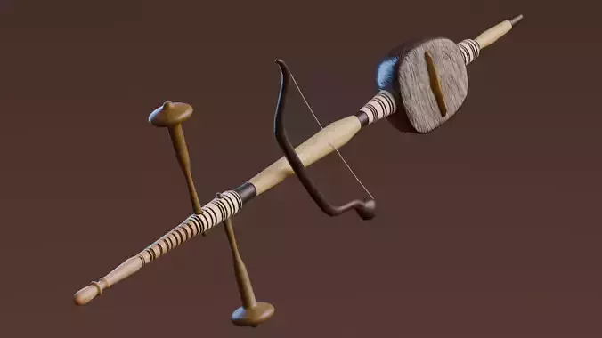 Traditional Instrument - Rebab Low-poly 3D model