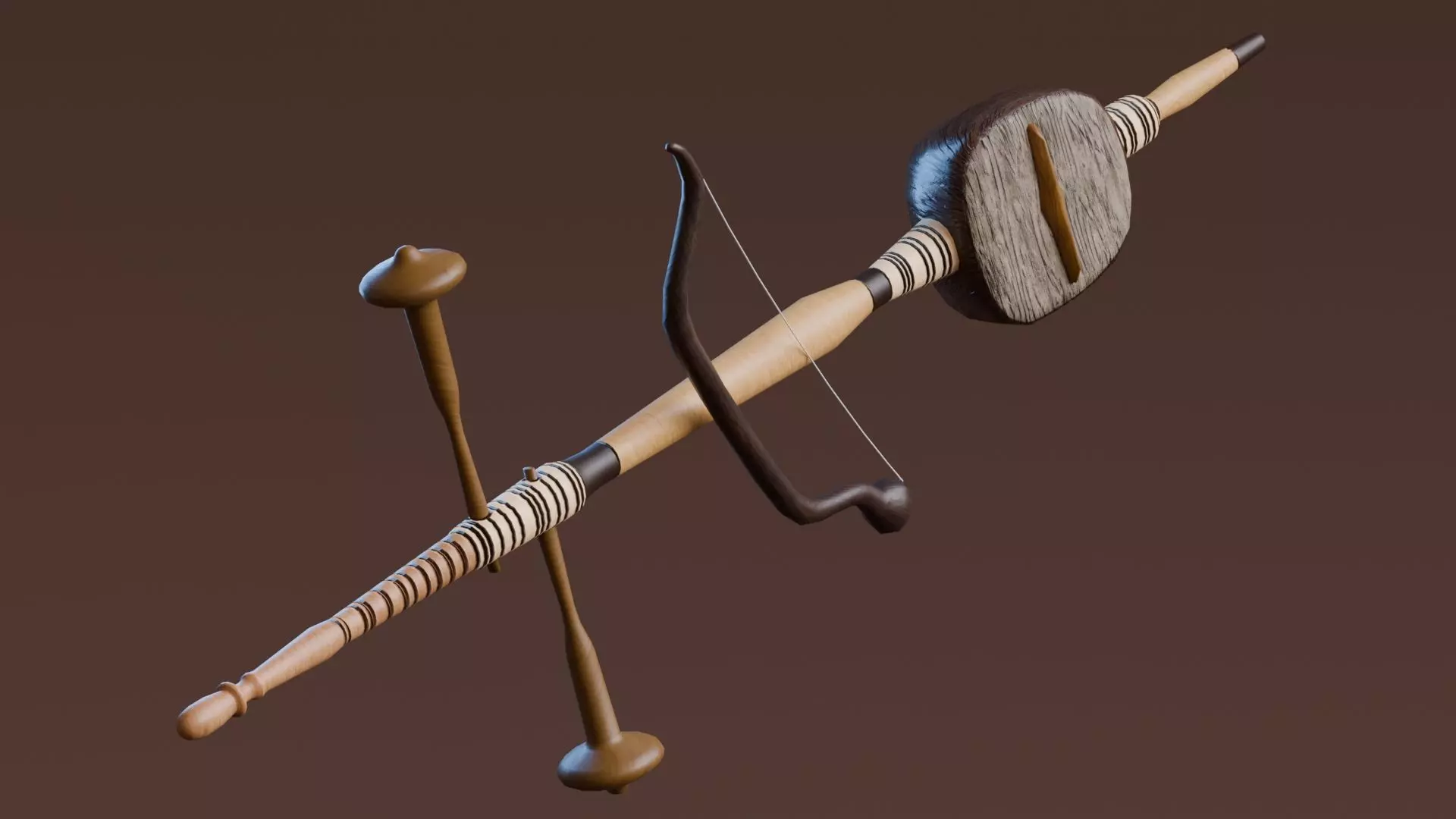 Traditional Instrument - Rebab Low-poly 3D model_0