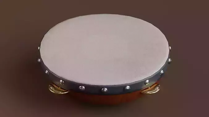 Traditional Instrument - Rebana Low-poly 3D model