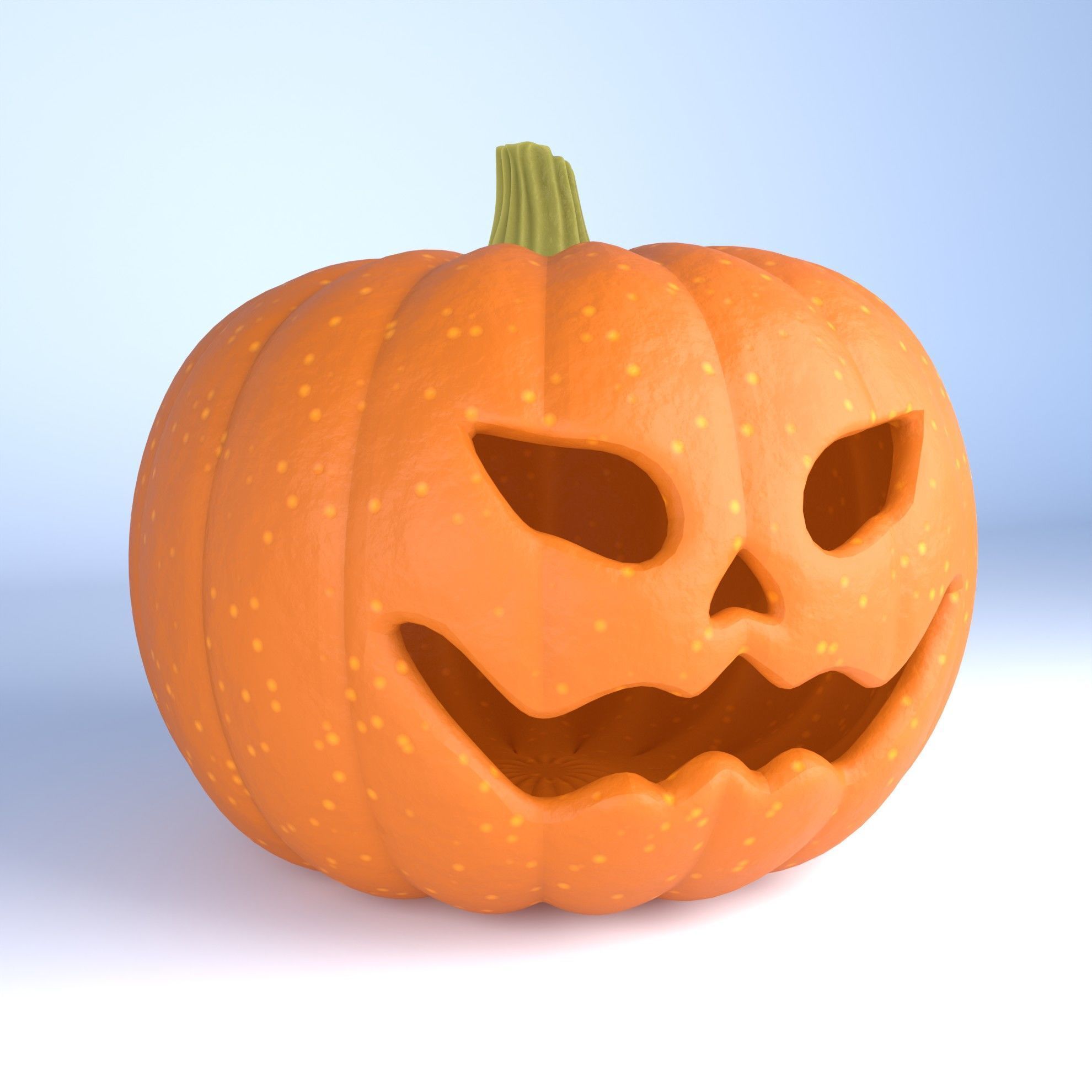 Halloween pumpkin 3D model_2