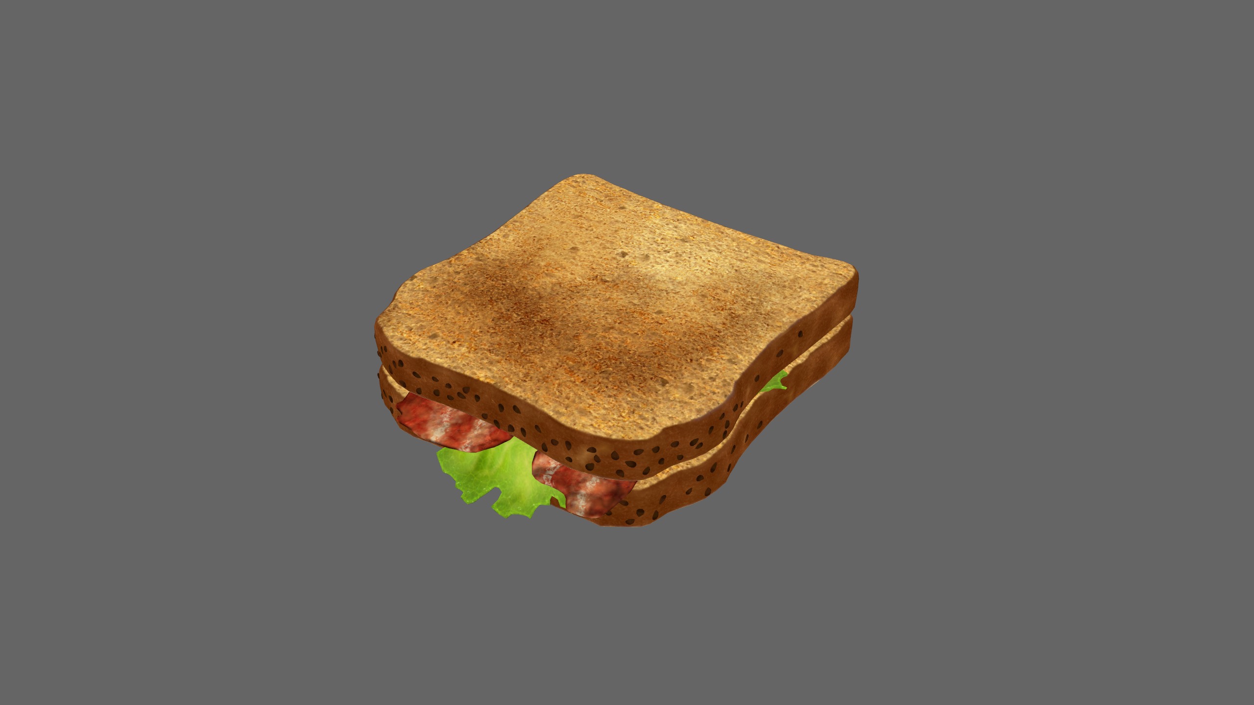Sandwich Realistic Low-poly 3D model_3