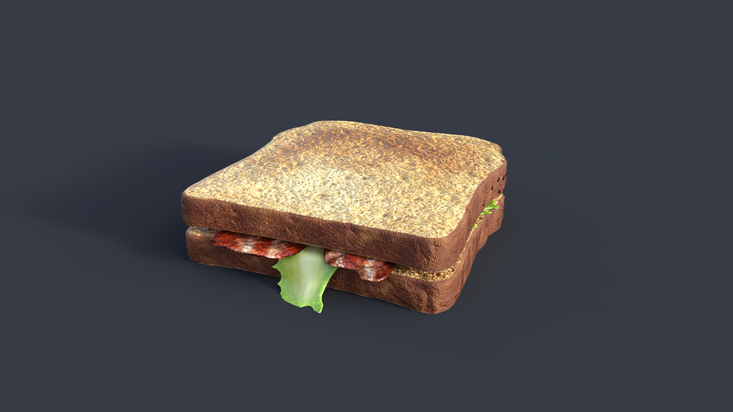 Sandwich Realistic Low-poly 3D model_1
