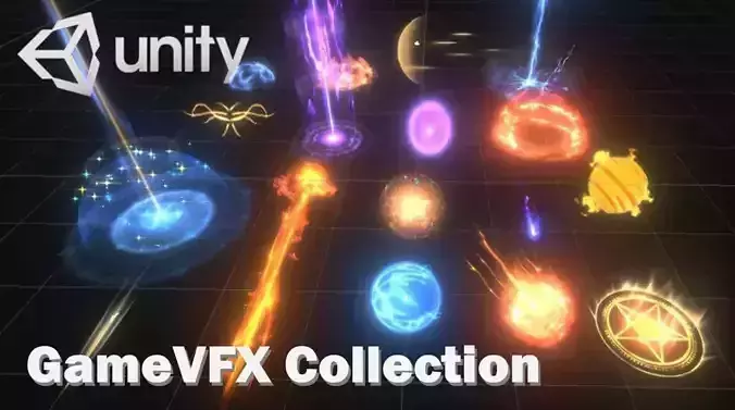 Unity GameVFX Collection Low-poly 3D model Unity GameVFX Collection Low-poly 3D model