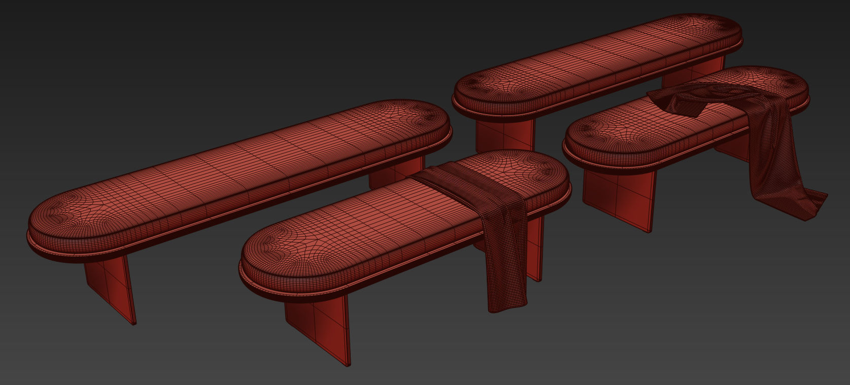 Sensei Bench By Gallotti Radice 3D model_16