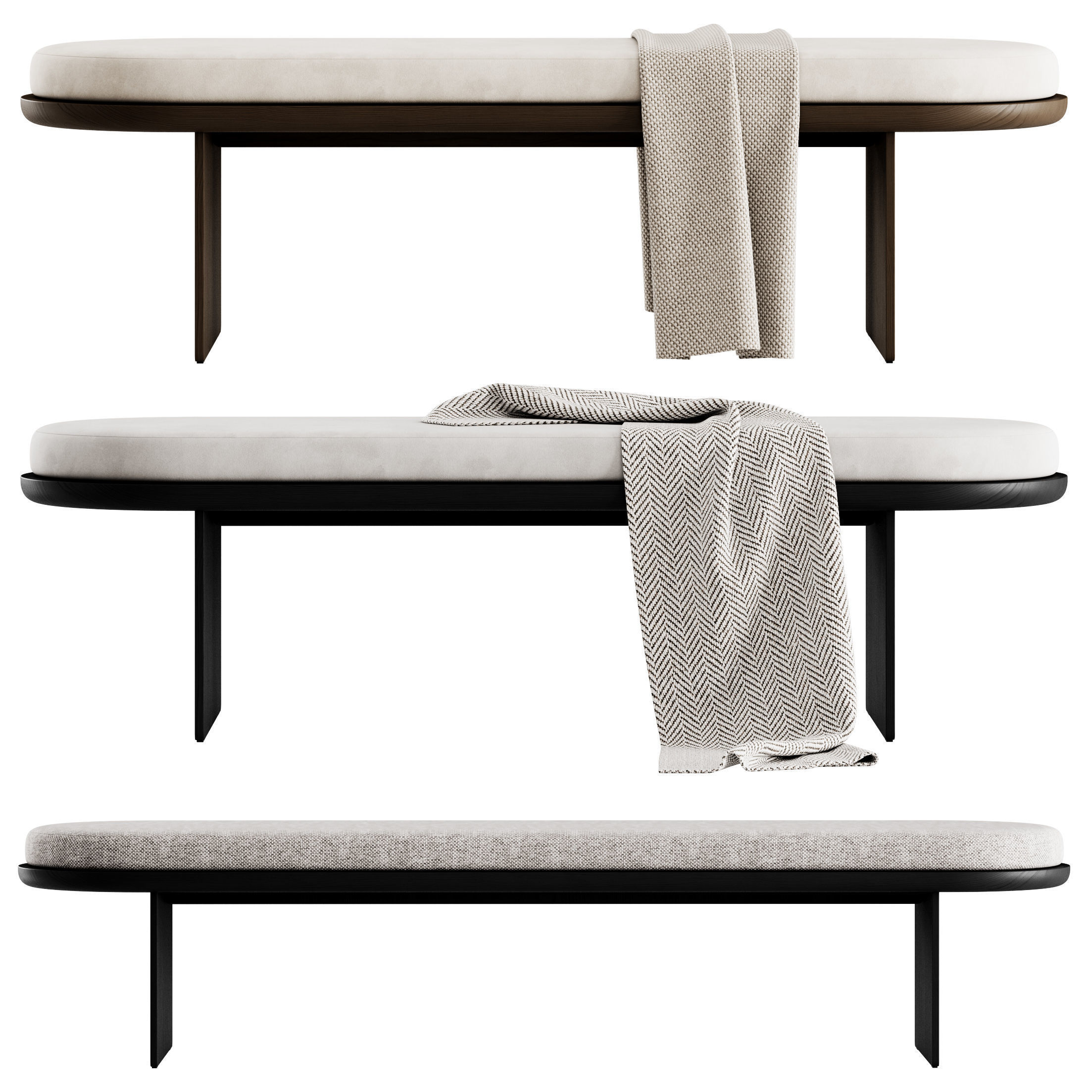 Sensei Bench By Gallotti Radice 3D model_3