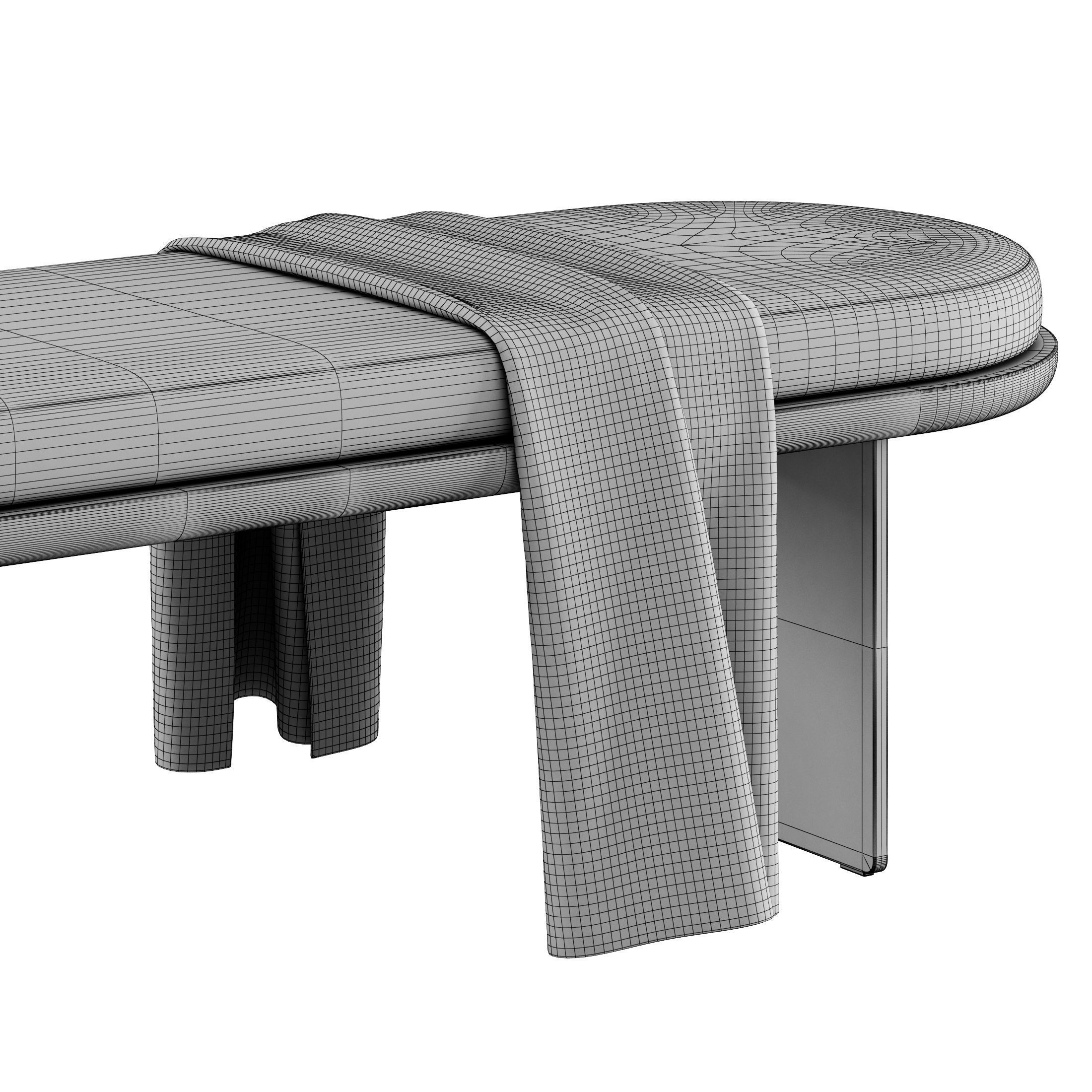 Sensei Bench By Gallotti Radice 3D model_5