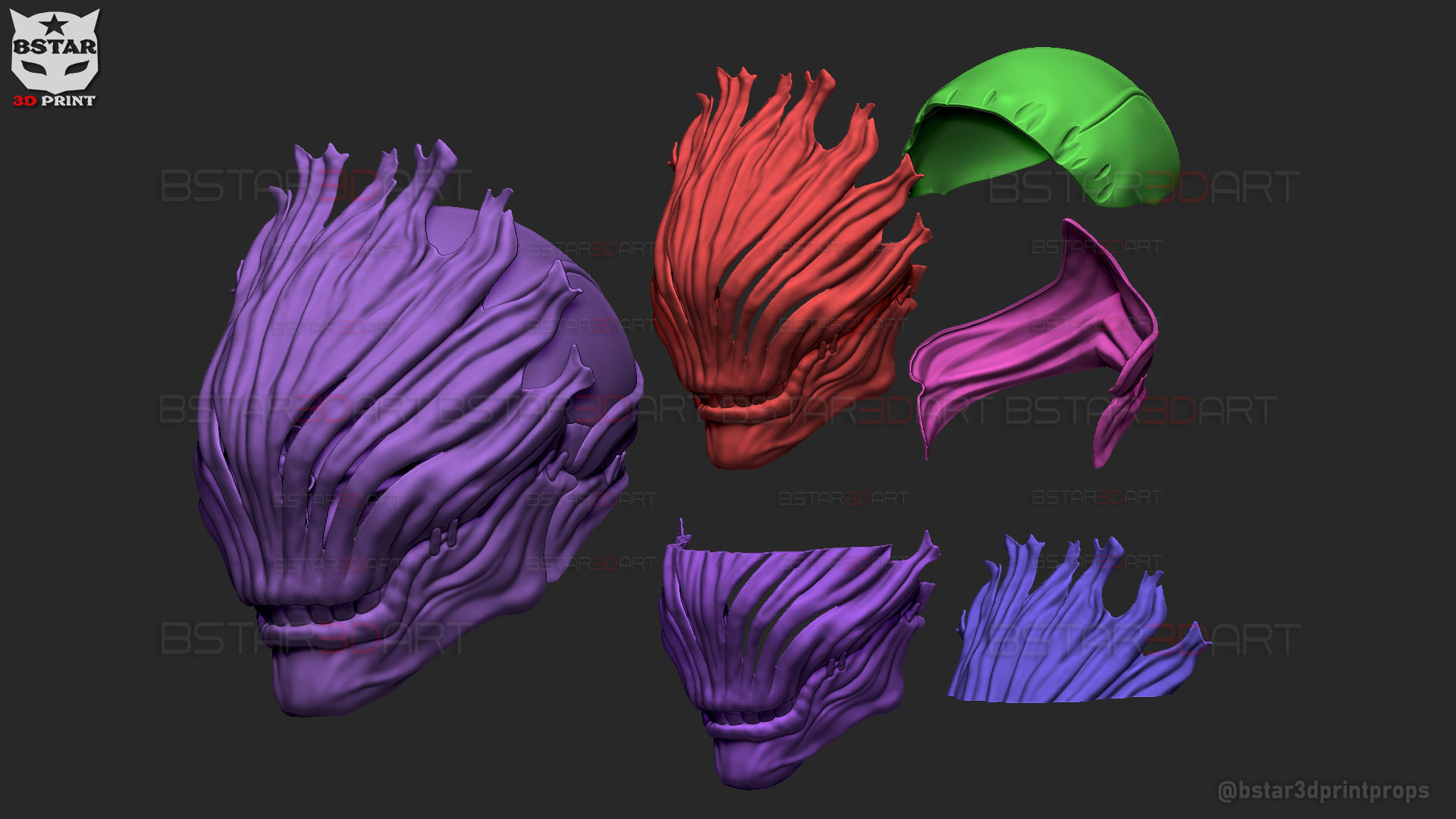 Mahito Final Form Mask High Quality  - Jujutsu Kaisen Cosplay 3D print model_36