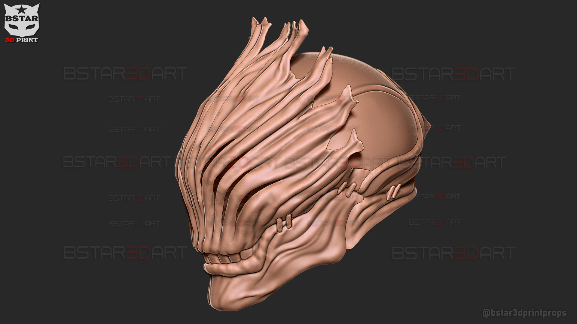 Mahito Final Form Mask High Quality  - Jujutsu Kaisen Cosplay 3D print model_28
