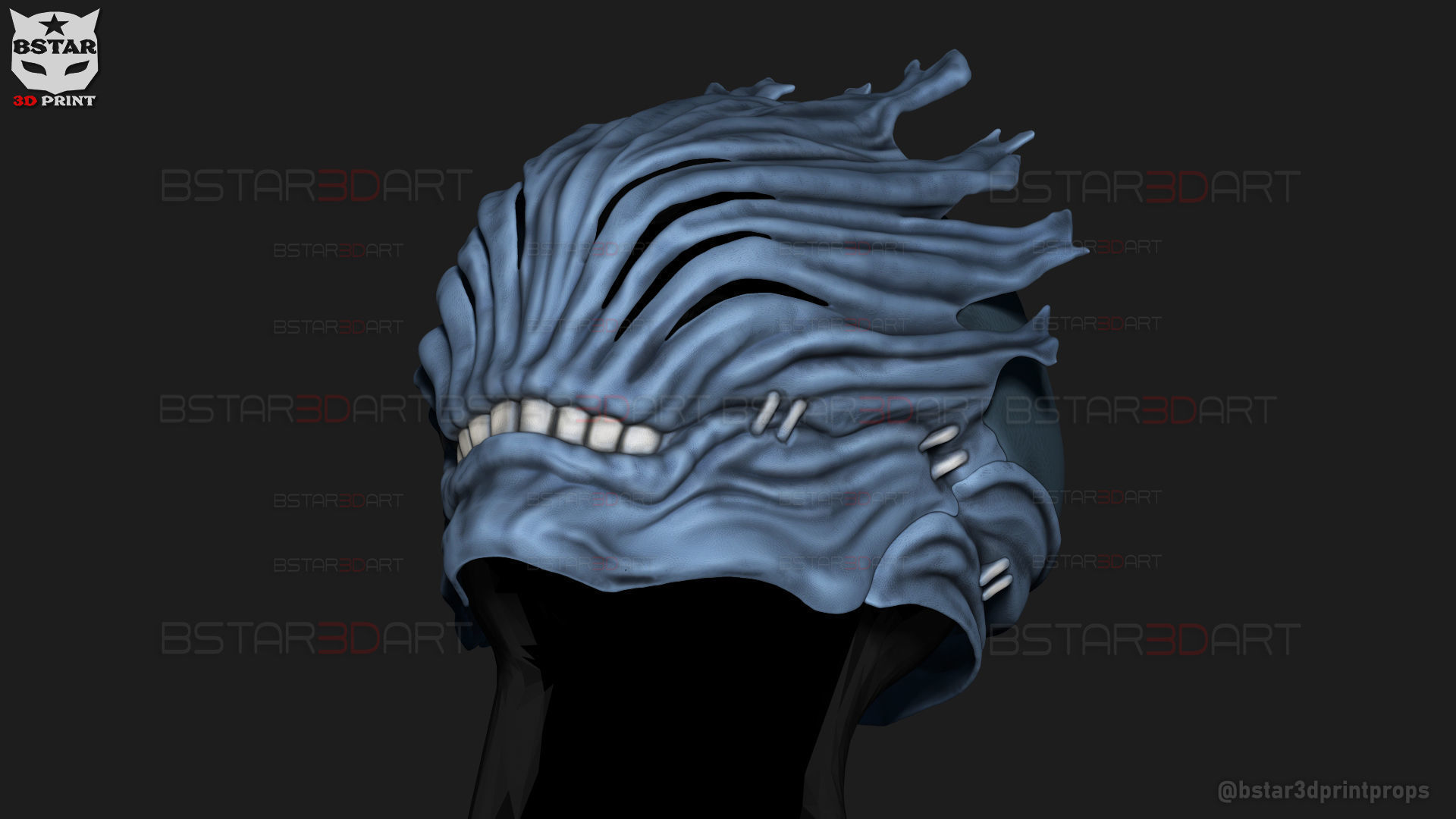Mahito Final Form Mask High Quality  - Jujutsu Kaisen Cosplay 3D print model_24