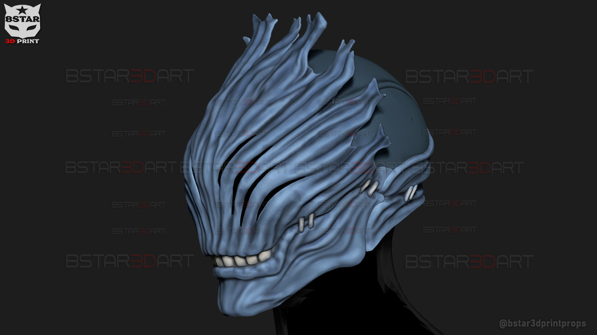 Mahito Final Form Mask High Quality  - Jujutsu Kaisen Cosplay 3D print model_18