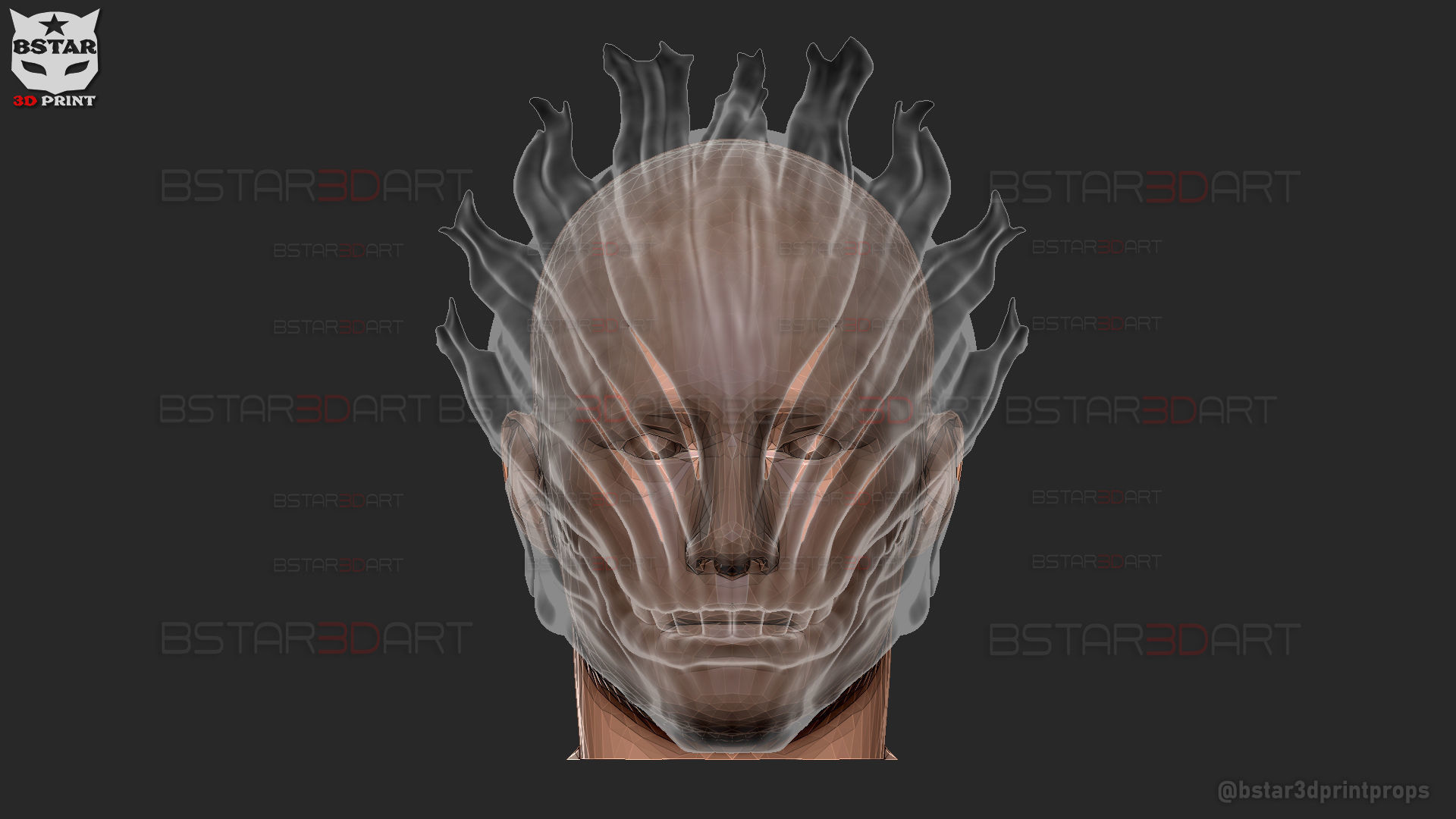 Mahito Final Form Mask High Quality  - Jujutsu Kaisen Cosplay 3D print model_34