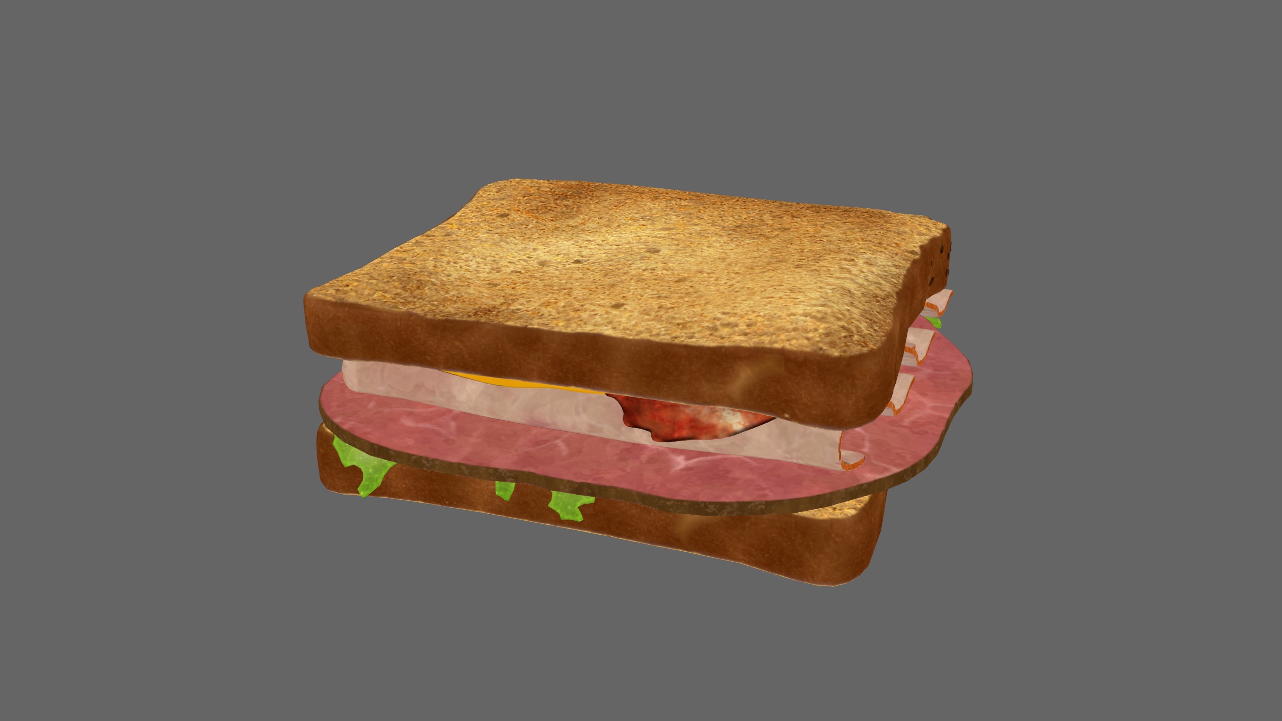 Sandwich 0 Realistic Low-poly 3D model_9