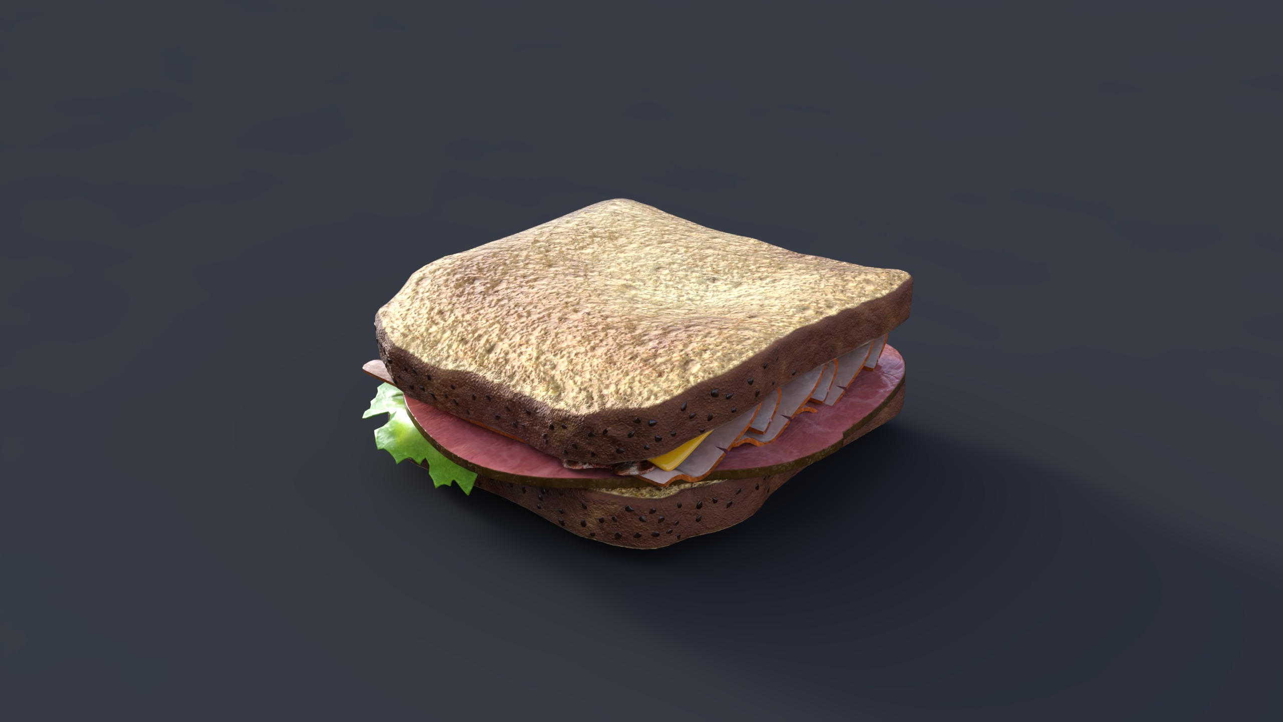 Sandwich 0 Realistic Low-poly 3D model_1