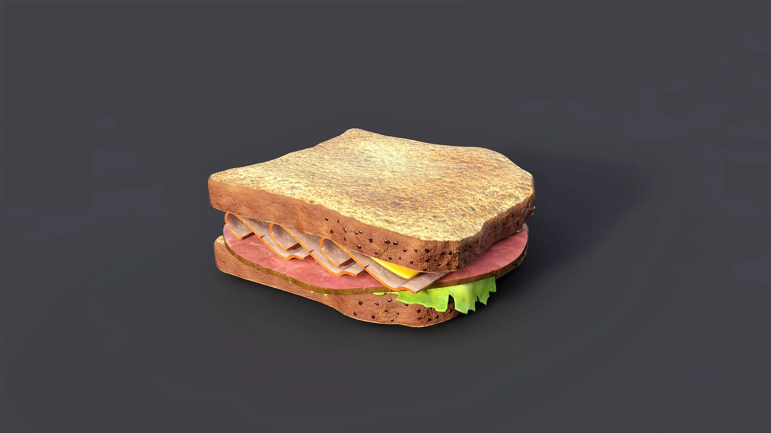 Sandwich 0 Realistic Low-poly 3D model_0