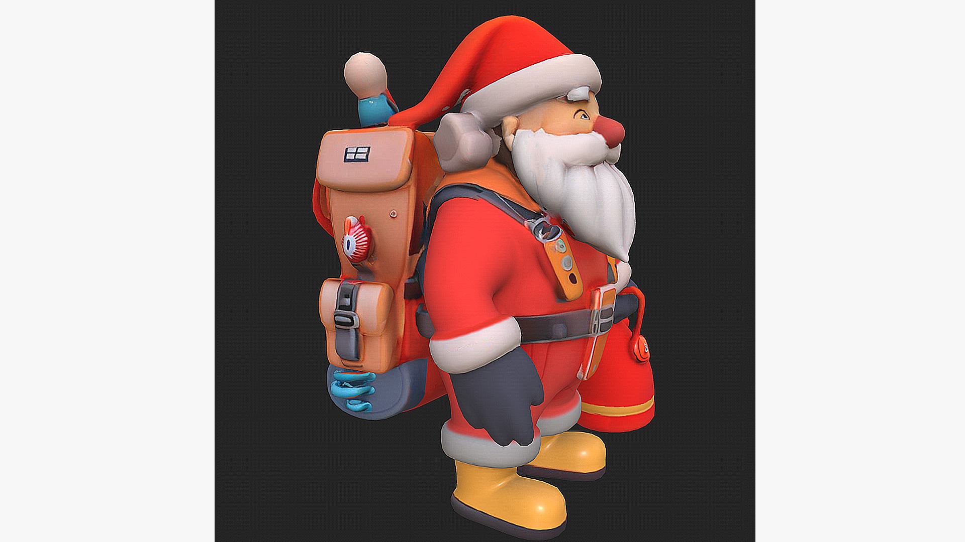 santa claus 3d character printable model 3D print model_4