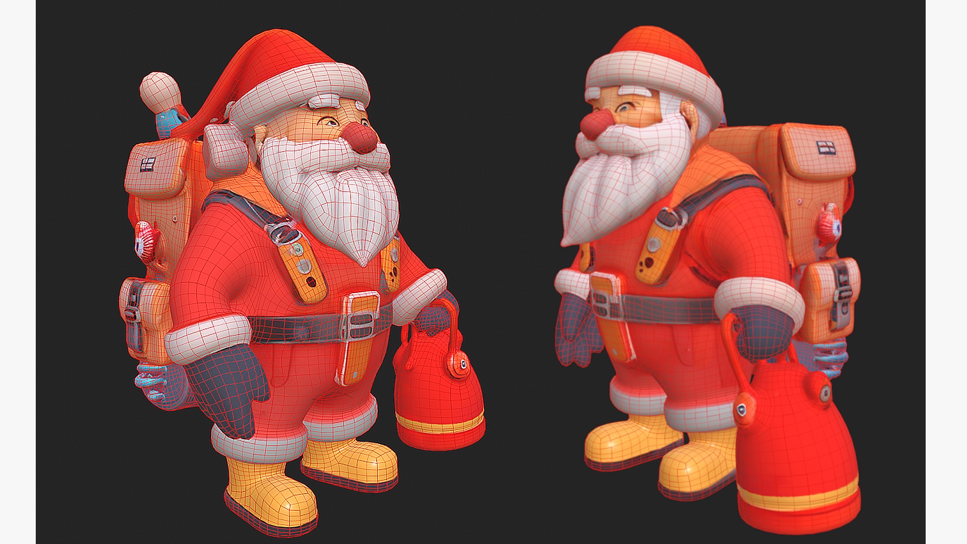 santa claus 3d character printable model 3D print model_5