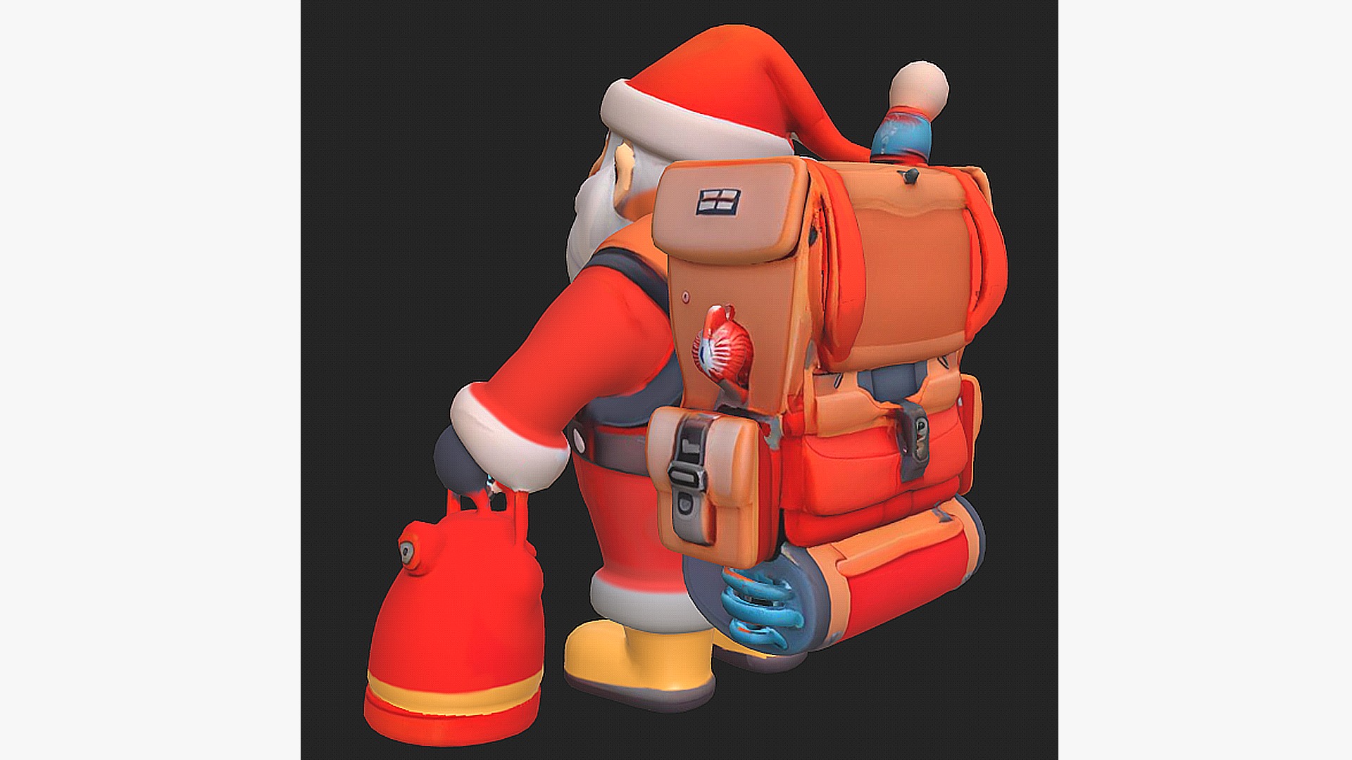 santa claus 3d character printable model 3D print model_3
