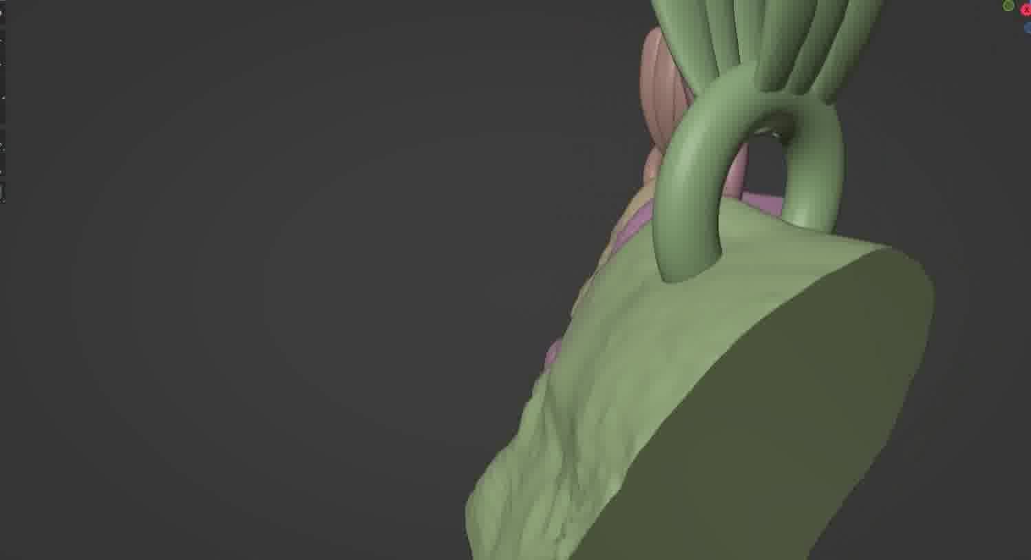 Gorilla pendant  3D print model_47