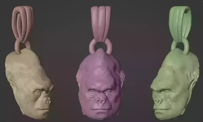 Gorilla pendant  3D print model
