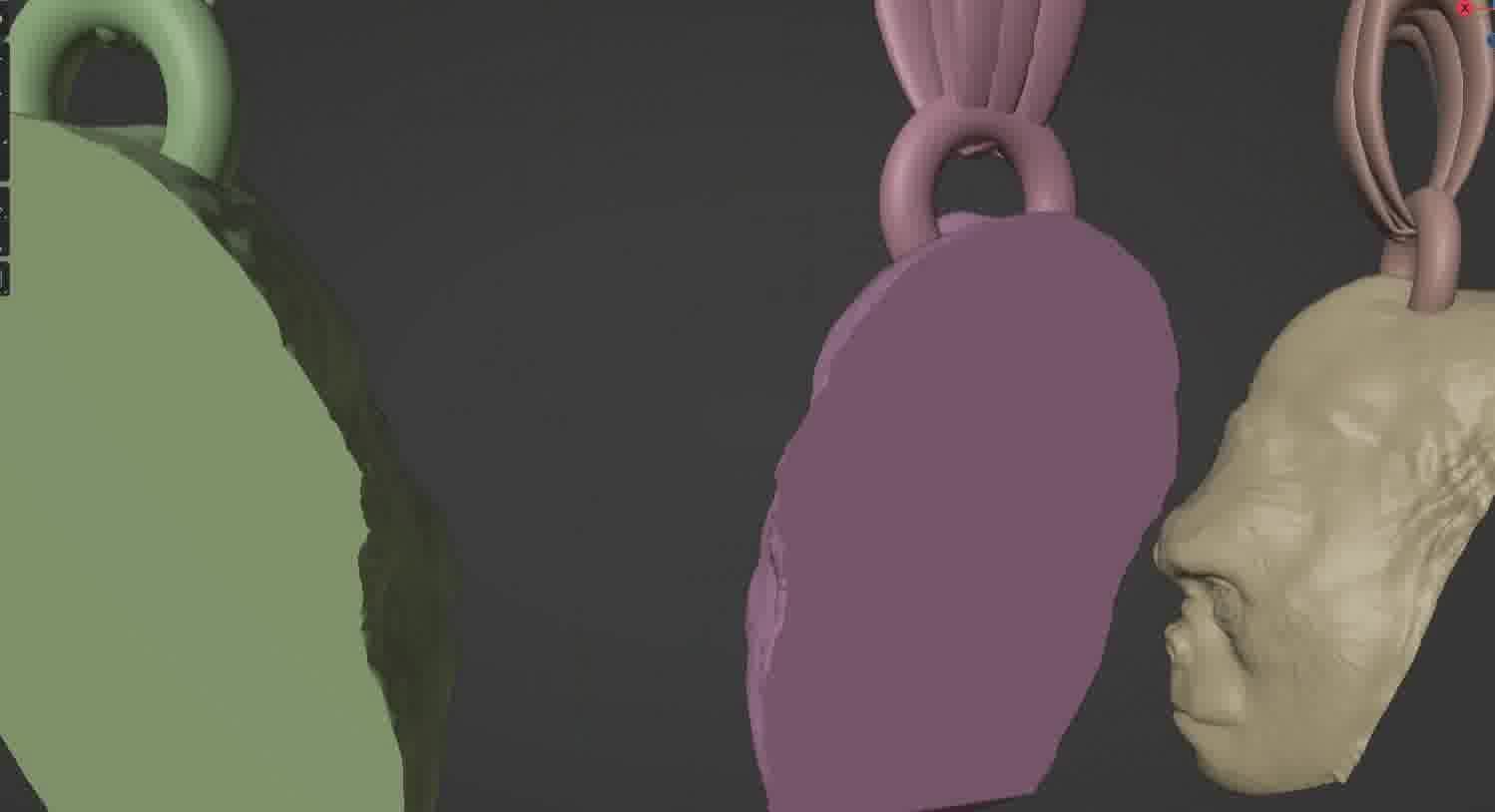 Gorilla pendant  3D print model_68