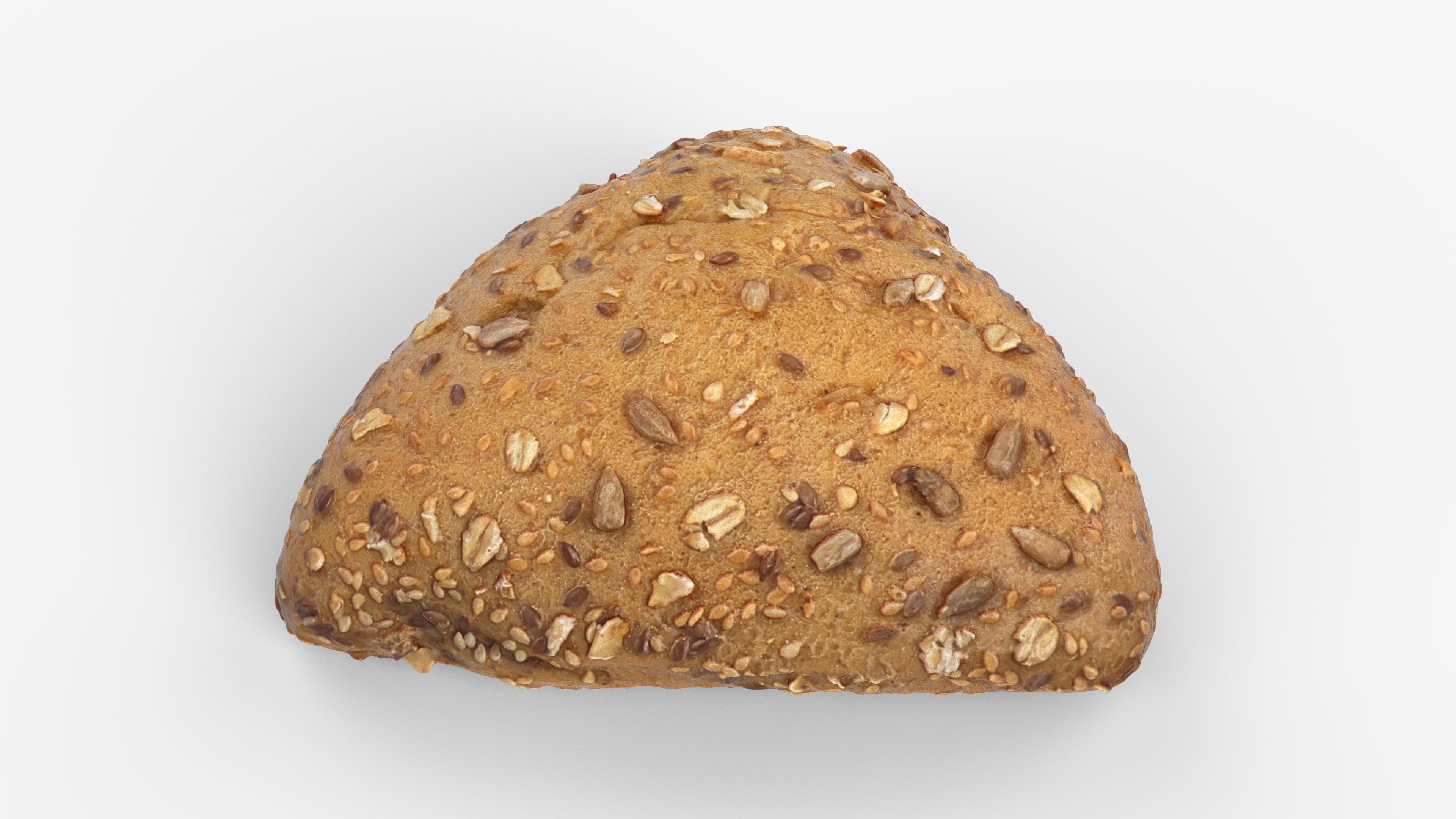 Photorealistic 3D scan of grain bun Low-poly 3D model_11