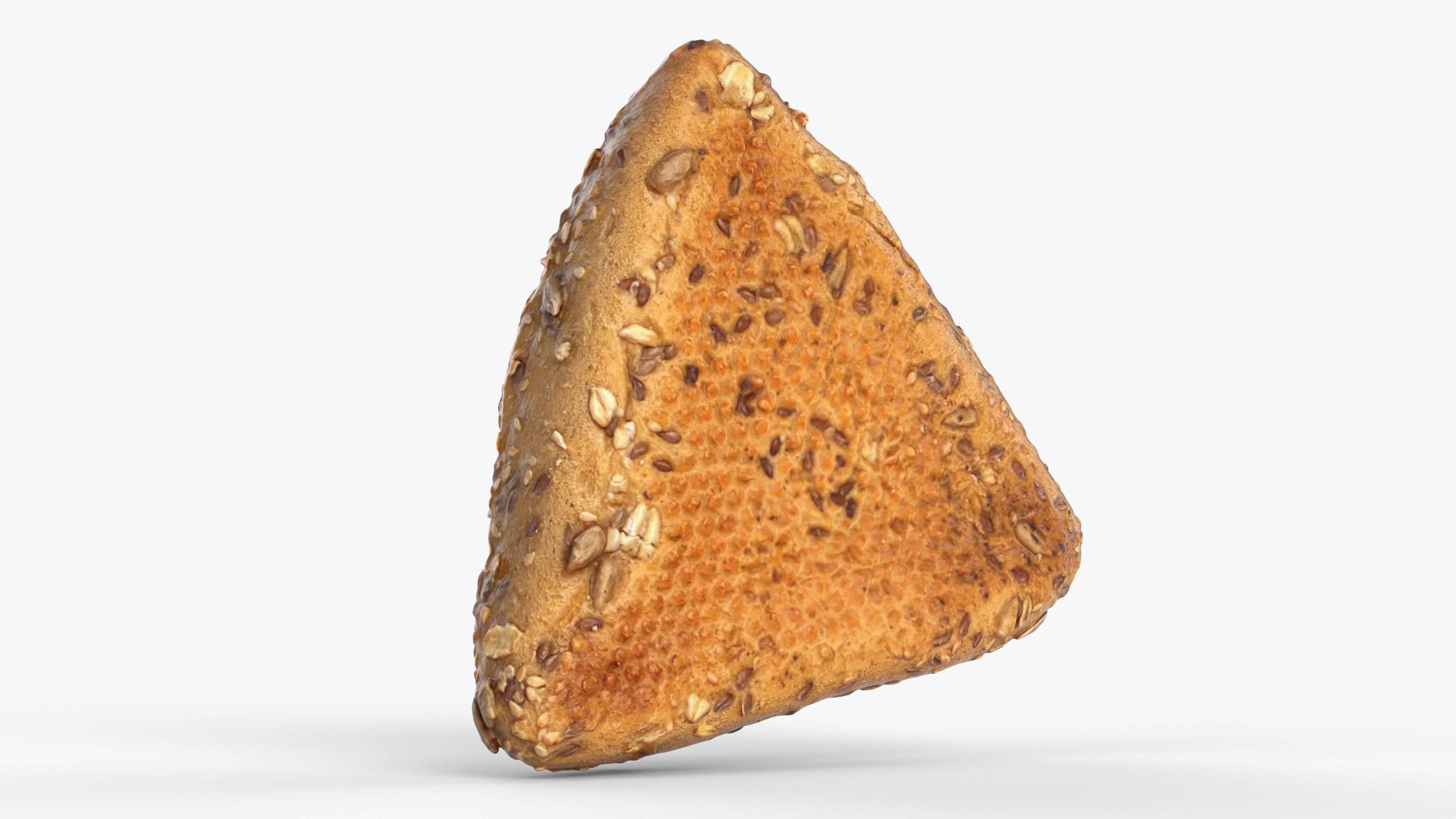 Photorealistic 3D scan of grain bun Low-poly 3D model_2