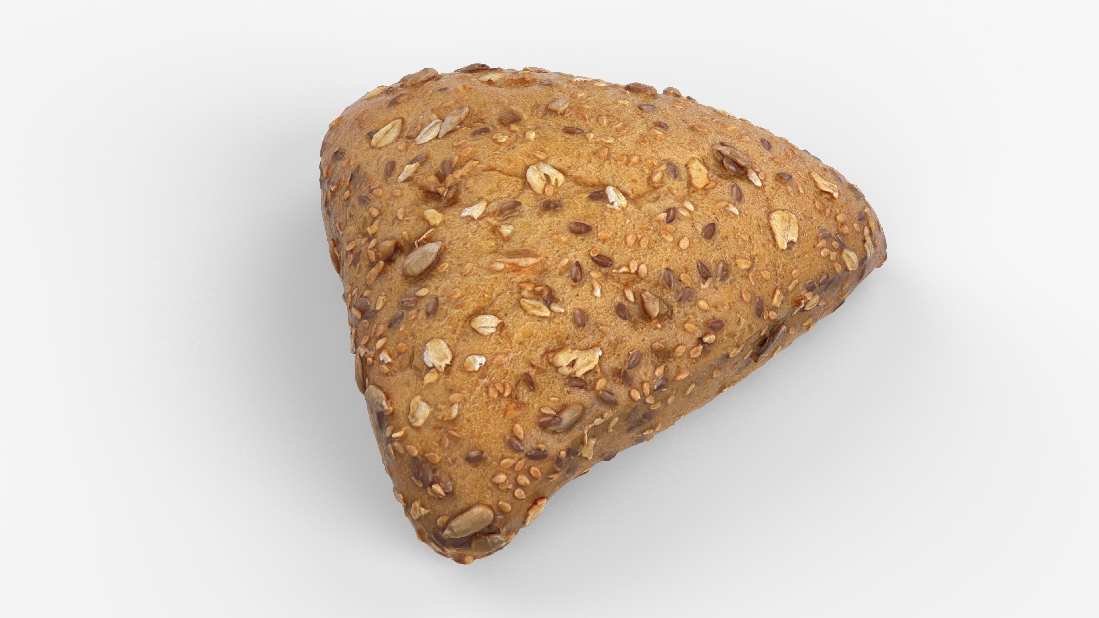 Photorealistic 3D scan of grain bun Low-poly 3D model_13