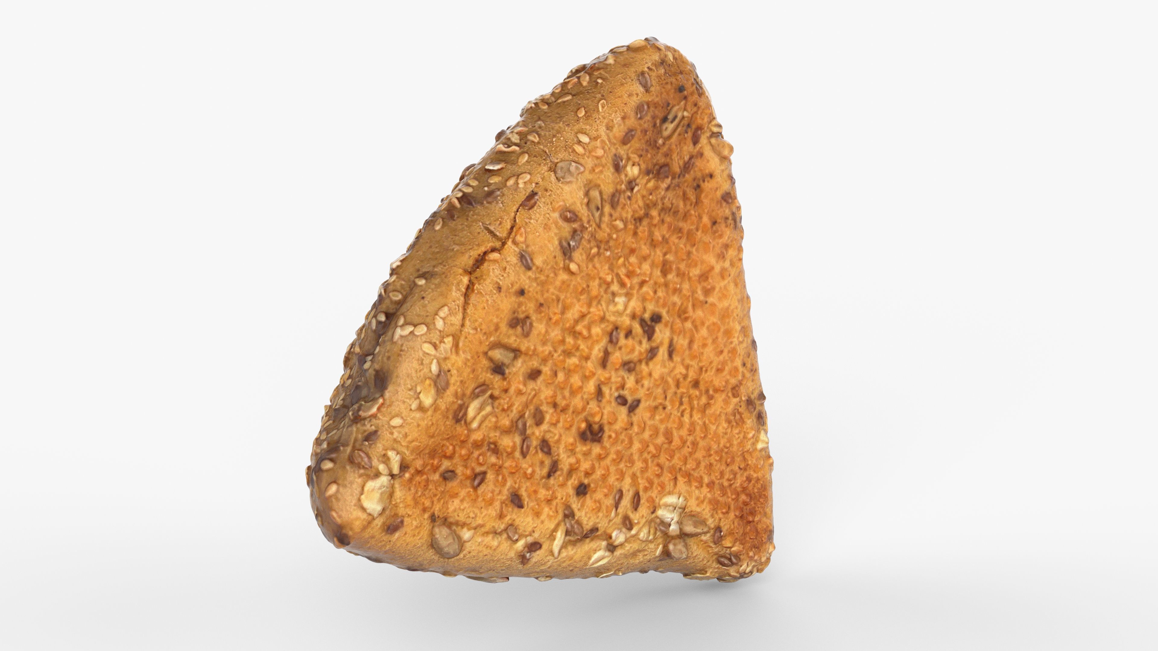 Photorealistic 3D scan of grain bun Low-poly 3D model_5