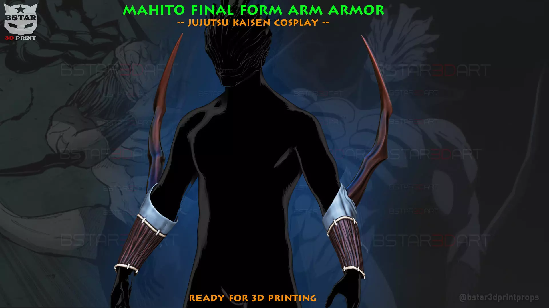 Mahito Final Form Arm Armor - Jujutsu Kaisen Cosplay 3D print model_0