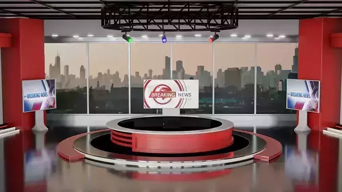 Virtual TV News Studio