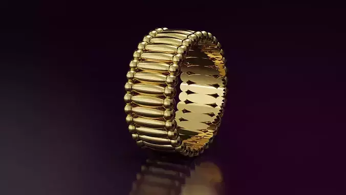 ellipse and sphere band Ring N3 