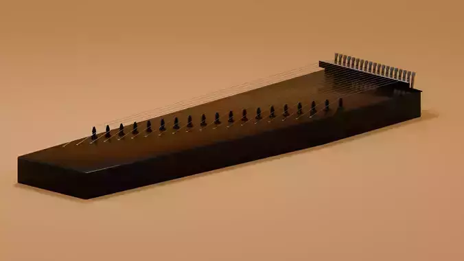 Traditional Instruments Kecapi Low-poly 3D model
