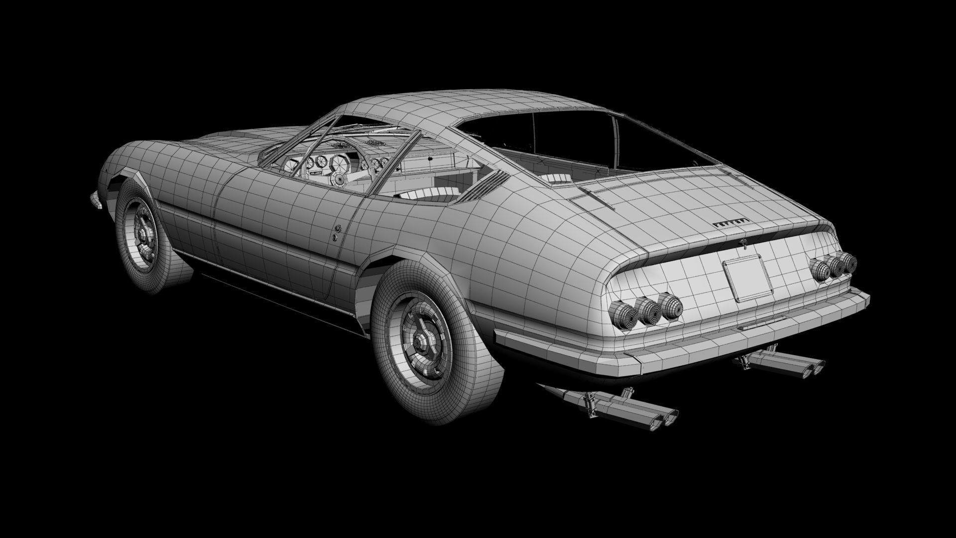Ferrari 365 GTB-4 Daytona Prototype 3D model_15