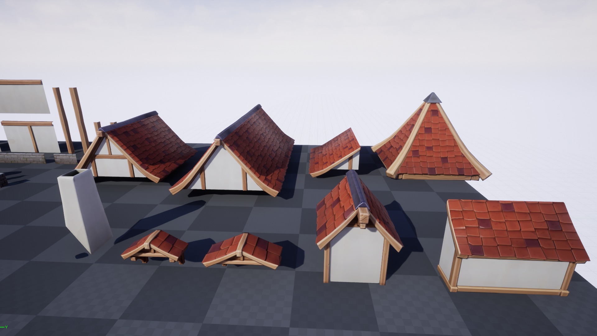 Modular Medieval Town Low-poly 3D model_11