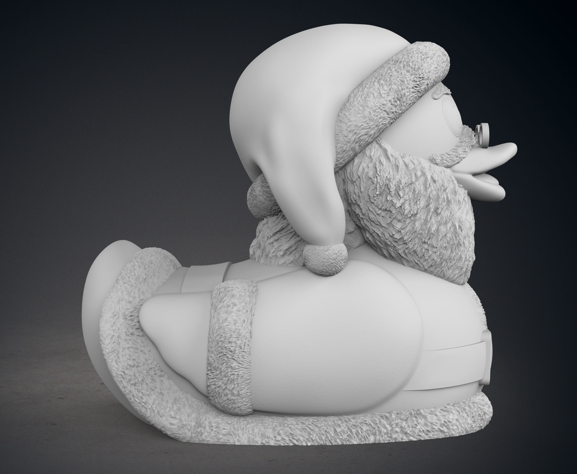 Cute Santa Claus Rubber Duck 3D print model_8